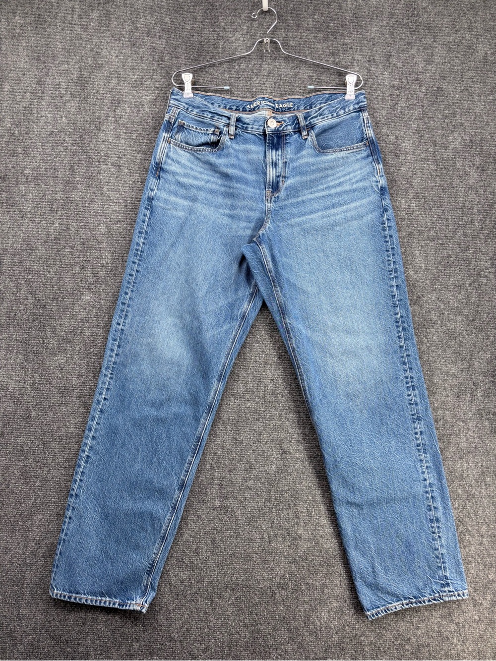 American Eagle 90s High Rise Distressed Normcore Straight Jeans Women’s 12